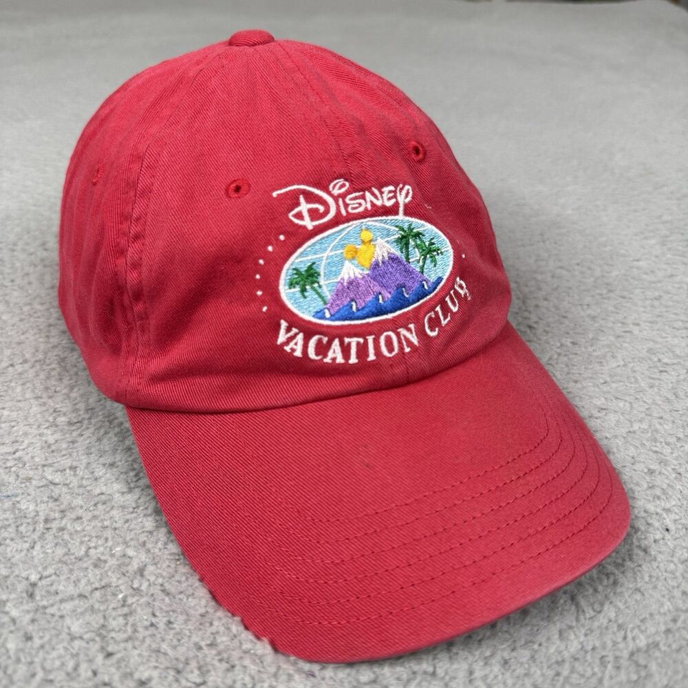 Disney Vacation Club Hat Cap Red Strapback Walt Disney World DVC Member